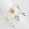 Imitation Pearl Beaded Anklet With Metal Heart Pendant And Tassel For Women Casual Style