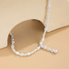 Imitation Pearl Geometric Handmade Clavicle Chain Necklace For Women