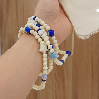 Imitation Pearl Glass Rice Beads Bohemian Style Mobile Phone Lanyard Wholesale Nihaojewelry