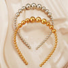 Imitation Pearl Headband For Women Set With Pearls Retro Creative Hair Accessories