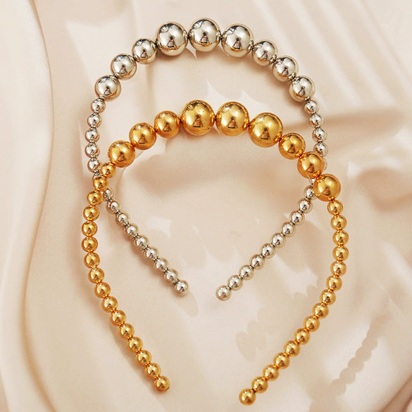Imitation Pearl Headband For Women Set With Pearls Retro Creative Hair Accessories