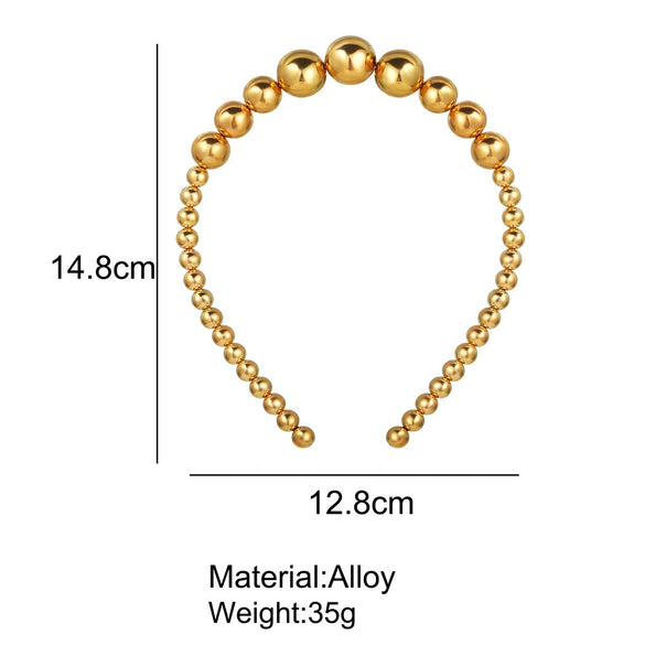 Imitation Pearl Headband For Women Set With Pearls Retro Creative Hair Accessories
