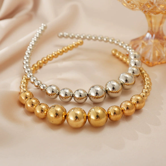 Imitation Pearl Headband For Women Set With Pearls Retro Creative Hair Accessories