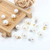 Imitation Pearl Jewelry Accessories Round Beads Stainless Steel Pendant Necklace Bracelet Earrings With Electroplating