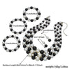 Imitation Pearl Jewelry Set Geometric Shape Earrings Necklace Bracelet