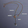 Imitation Pearl Pin Tassel Pendant Titanium Steel Necklace