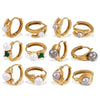 Imitation Pearl Stainless Steel 316L Stainless Steel Rhinestone Electroplated Simple Style Highend Earrings