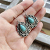 Imitation Turquoise Alloy Geometric Women's Artistic Retro Earrings