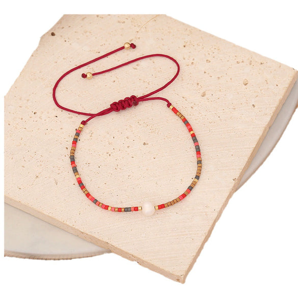 Imported Rice Beads Woven Bohemian Bracelet For Women