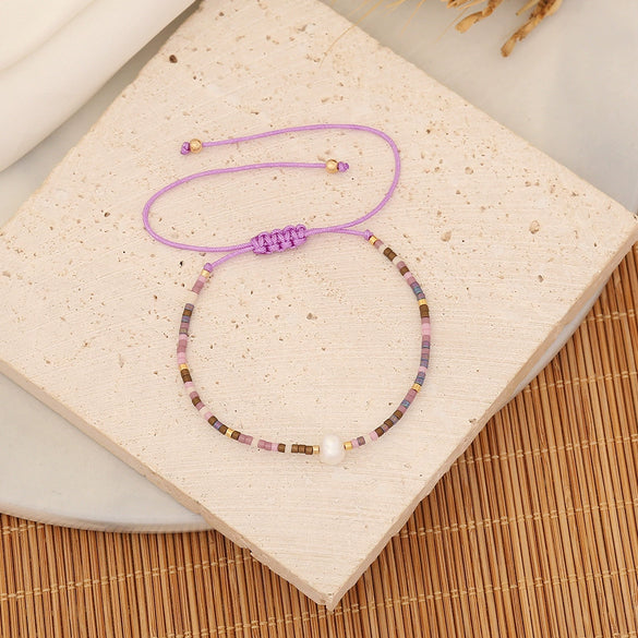 Imported Rice Beads Woven Bohemian Bracelet For Women