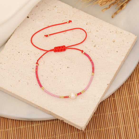 Imported Rice Beads Woven Bohemian Bracelet For Women