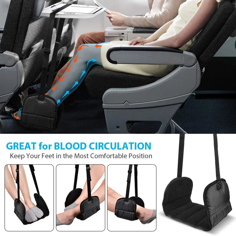 In Stock Aircraft Hammock Travel Foot Pedal Artifact Travel Rest Hammock Office Rest Hammock Leisure Pedal