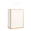 In Stock Frame Paper Bag Takeaway Milk Tea Kraft Paper Tote Bag Coffee Dessert Packing Bag Clothing Shopping Gift Bag