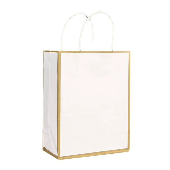 In Stock Frame Paper Bag Takeaway Milk Tea Kraft Paper Tote Bag Coffee Dessert Packing Bag Clothing Shopping Gift Bag