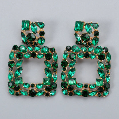 Inlaid Full Diamond Earrings