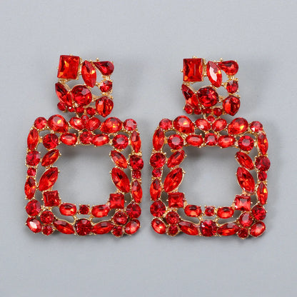 Inlaid Full Diamond Earrings