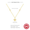 Inlaid Zircon Star S925 Sterling Silver Necklace For Women With Electroplating And Gipsophila Pumpkins Design