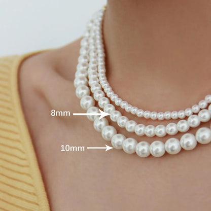 Ins Blogger Light Luxury French Sweet Personality Internet Influencer Pearl Necklace All-Match Niche Clavicle Chain Neck Chain Necklace Female