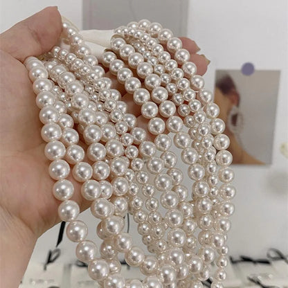 Ins Blogger Light Luxury French Sweet Personality Internet Influencer Pearl Necklace All-Match Niche Clavicle Chain Neck Chain Necklace Female