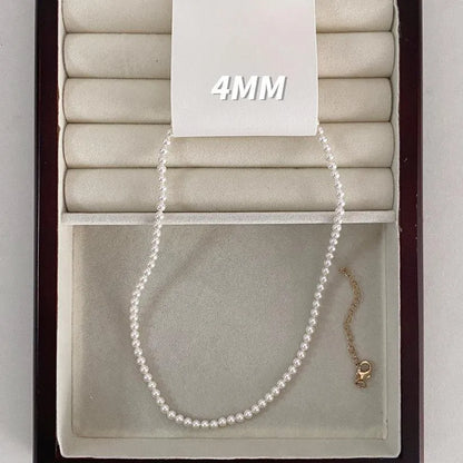 Ins Blogger Light Luxury French Sweet Personality Internet Influencer Pearl Necklace All-Match Niche Clavicle Chain Neck Chain Necklace Female