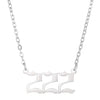 Ins Cool Style Titanium Steel Necklace With Arabic Numeral Pattern For Women Electroplated