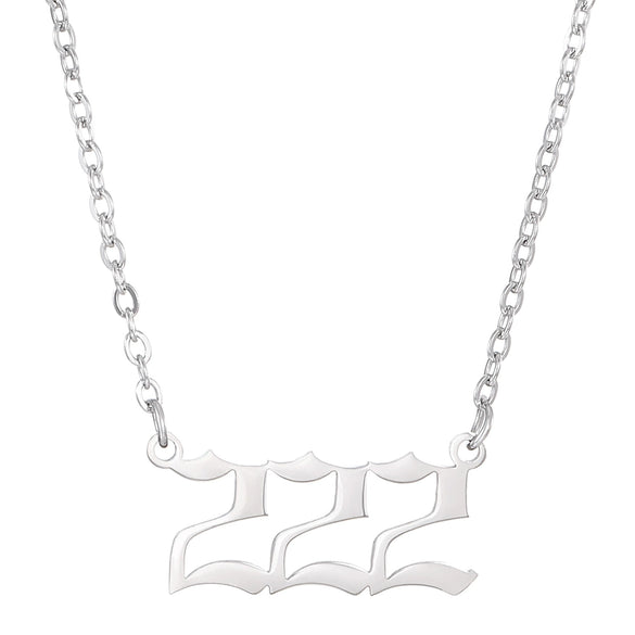Ins Cool Style Titanium Steel Necklace With Arabic Numeral Pattern For Women Electroplated