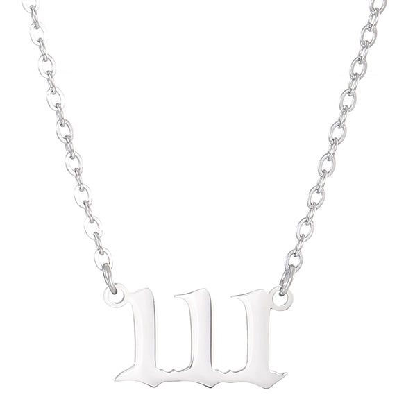 Ins Cool Style Titanium Steel Necklace With Arabic Numeral Pattern For Women Electroplated