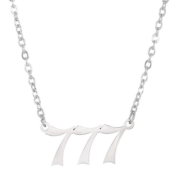 Ins Cool Style Titanium Steel Necklace With Arabic Numeral Pattern For Women Electroplated