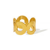 Ins Fashion Unisex Hypoallergenic Round Geometric Cut Out Ring Stainless Steel 18K Gold Plated