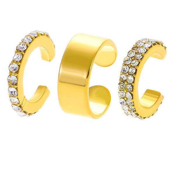 Ins Simple Alloy Geometric Ear Clip For Women With Electroplating Design