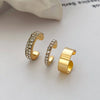 Ins Simple Alloy Geometric Ear Clip For Women With Electroplating Design