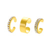 Ins Simple Alloy Geometric Ear Clip For Women With Electroplating Design