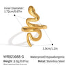 Ins Snake Ring Simple Fashion Women's Jewelry Accessories In Stainless Steel With Geometric Shape And Electroplating