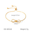 Ins Style Bow Shape Titanium Steel And Stainless Steel Electroplated Women's Bracelet