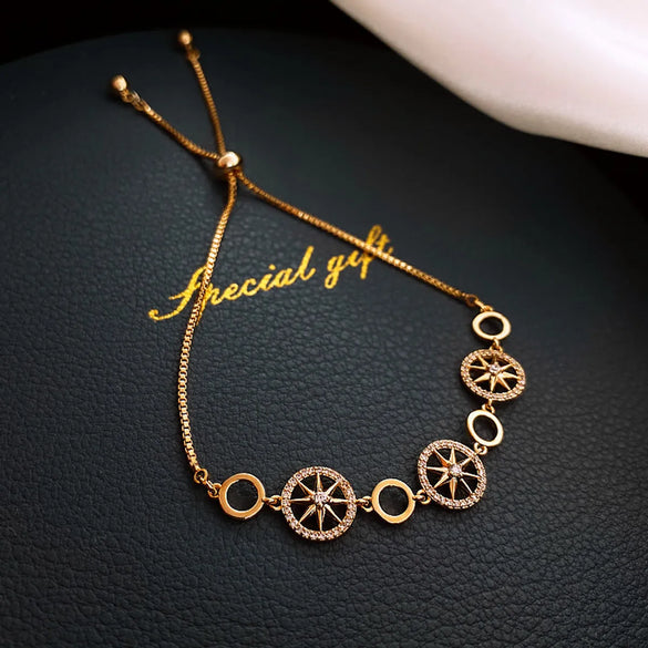 Ins Style Box Alloy Rhinestones Opal Women'S Bracelets 1 Piece