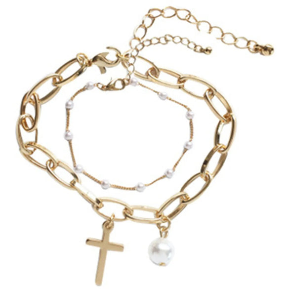 Ins Style Box Alloy Rhinestones Opal Women'S Bracelets 1 Piece