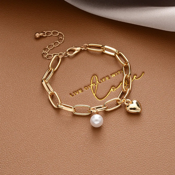 Ins Style Box Alloy Rhinestones Opal Women'S Bracelets 1 Piece