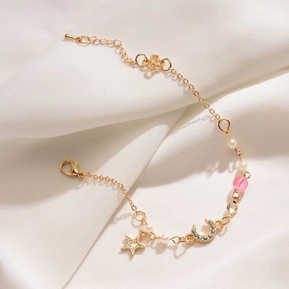 Ins Style Box Alloy Rhinestones Opal Women'S Bracelets 1 Piece