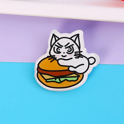 Ins Style Cute Cartoon Acrylic Kitten Brooch Badge Wholesale Clothes And Bags Pendant Patch Jewelry Pin