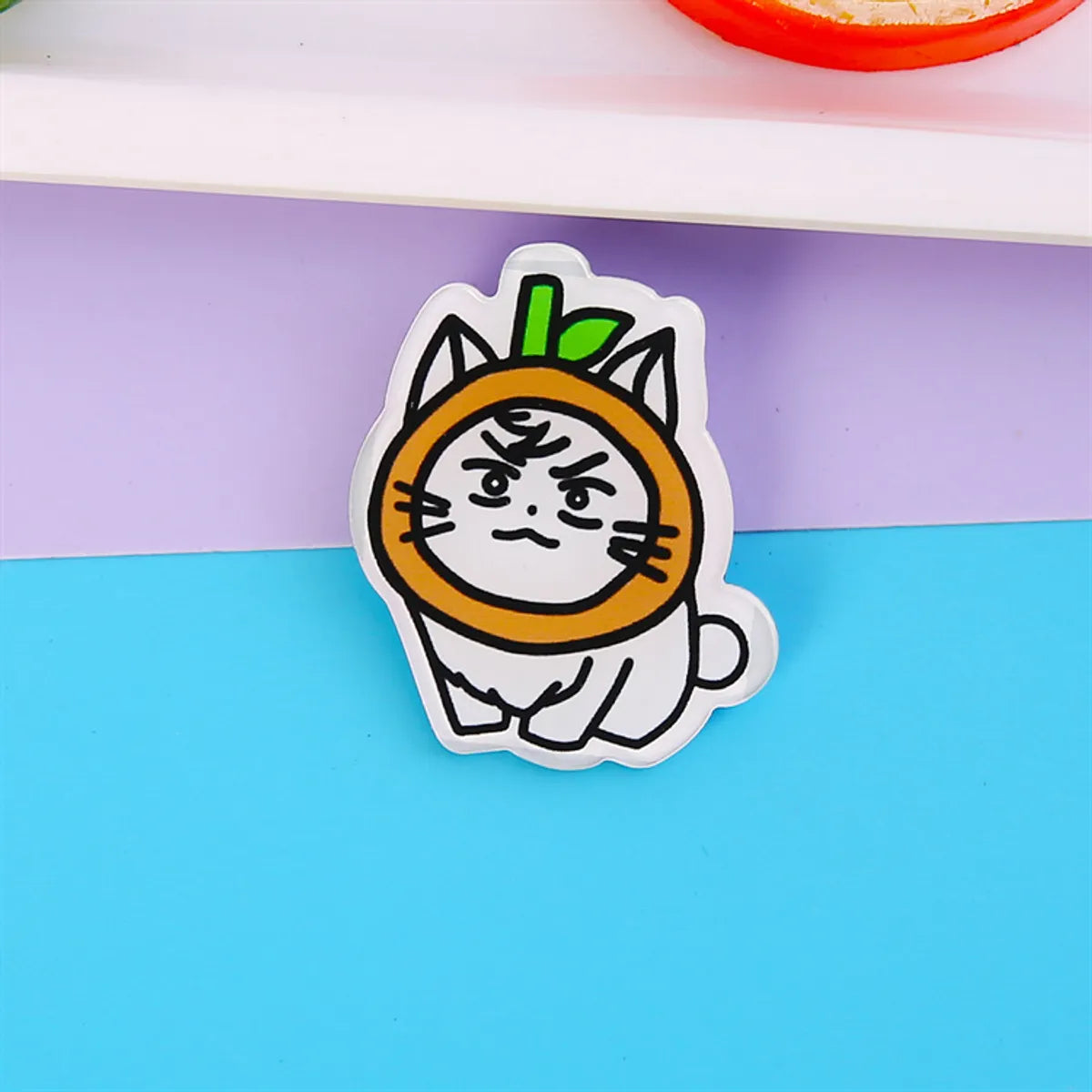 Ins Style Cute Cartoon Acrylic Kitten Brooch Badge Wholesale Clothes And Bags Pendant Patch Jewelry Pin