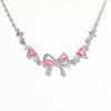 Ins Style Cute Sweet Heart Zircon Butterfly Diamond Bracelet For Women Made Of Copper And Plastic