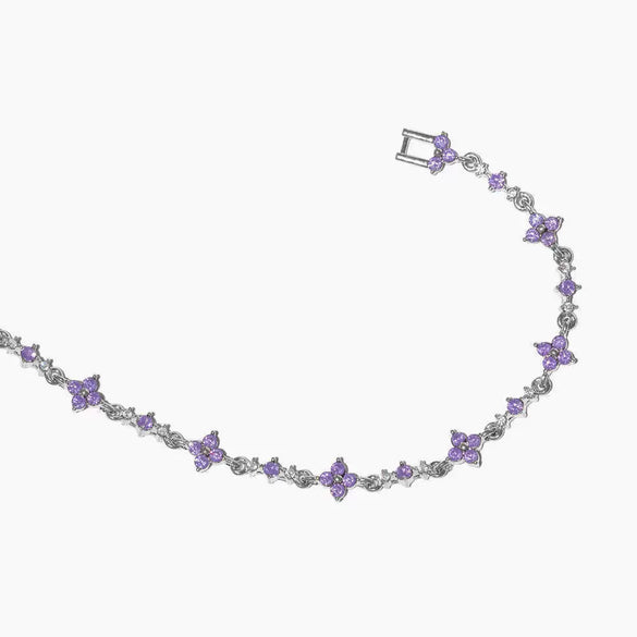Ins Style Cute Sweet Heart Zircon Butterfly Diamond Bracelet For Women Made Of Copper And Plastic