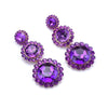 Ins Style Elegant Round Alloy Plating Inlay Glass Stone Women'S Earrings