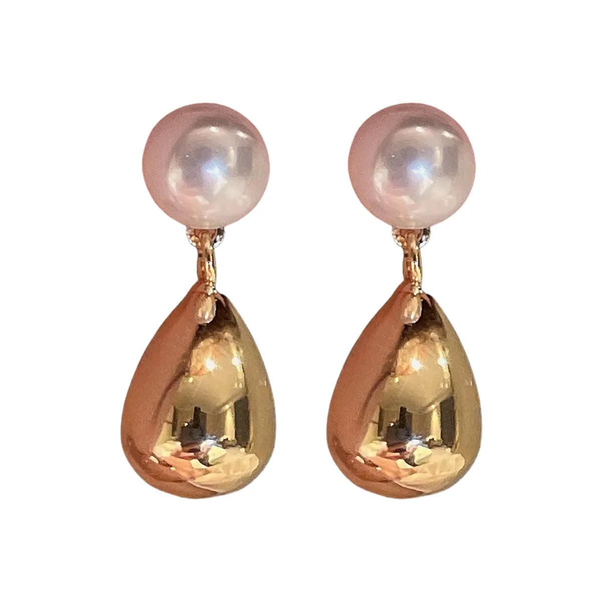 Elegant Water Droplets Imitation Pearl Alloy Women's Drop Earrings