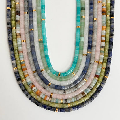 Ig Style Natural Stone Beaded Necklace