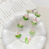 Ins Style Glass Glazed Tulip Beaded Bracelet Necklace Mobile Phone Chain Accessories