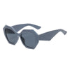 Ins Style Hip-Hop Streetwear Solid Color Pc Polygon Full Frame Women'S Sunglasses