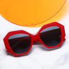 Ins Style Hip-Hop Streetwear Solid Color Pc Polygon Full Frame Women'S Sunglasses