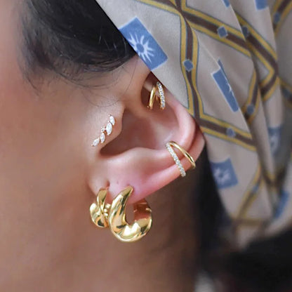 Ins Style Irregular Copper Plating Earrings 1 Pair