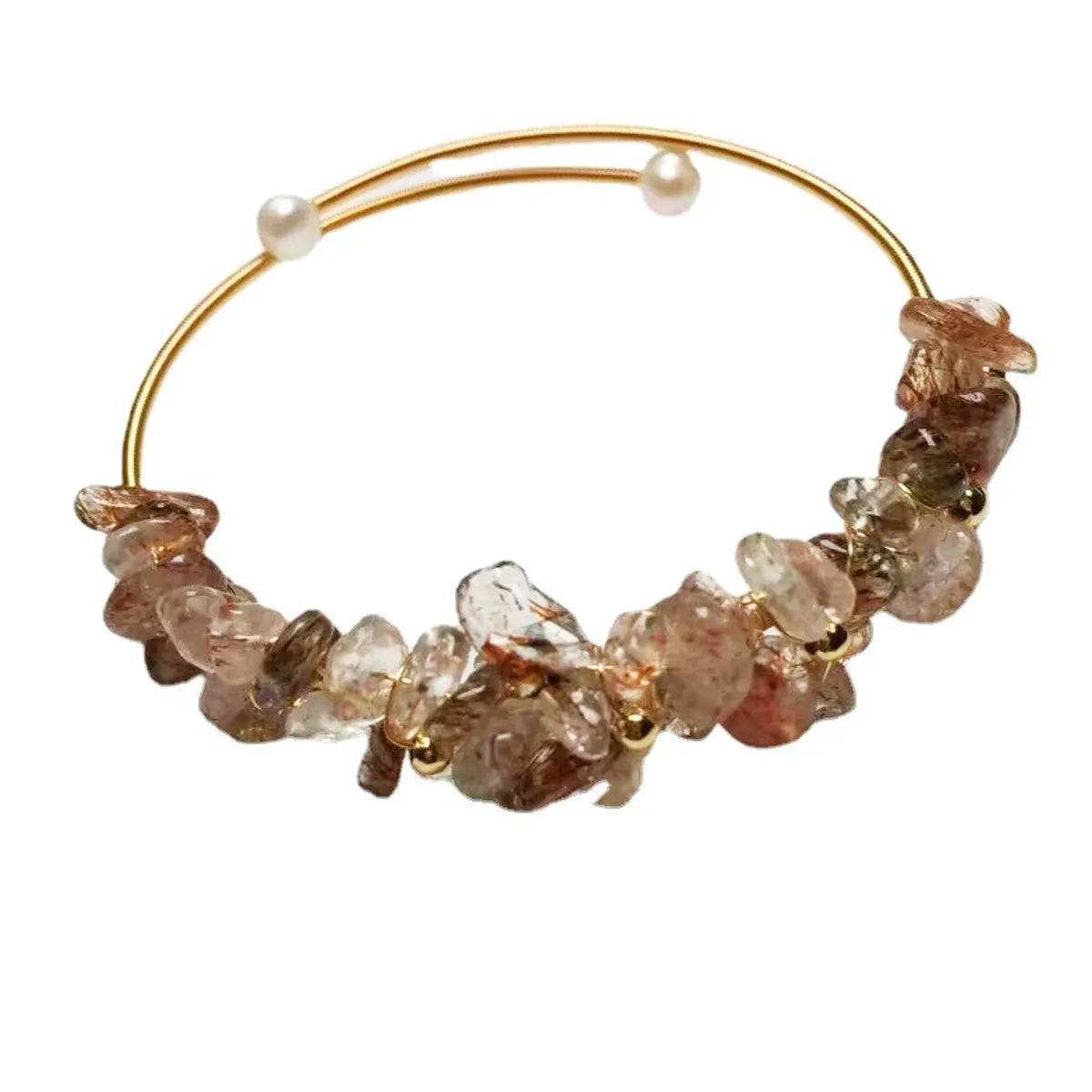 Ins Style Irregular Crystal Handmade Bangle